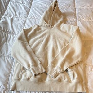 J. Crew Off-White Hooded Sweatshirt